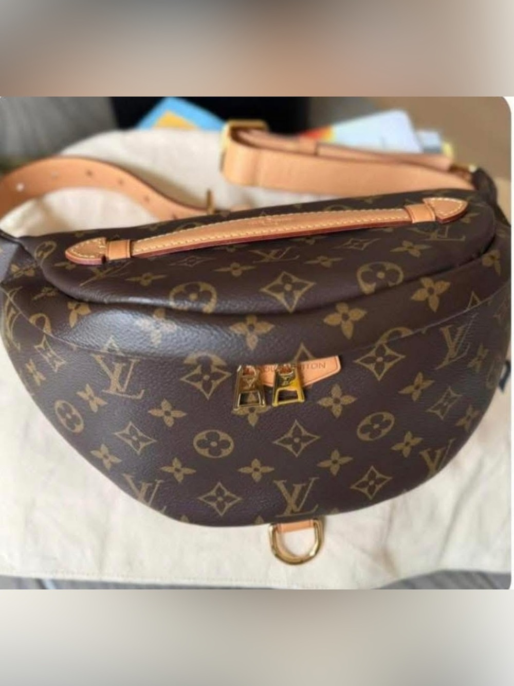 Louis Vuitton Brown Monogram Bumbag Crossbody Saddle Bag.. Great condition